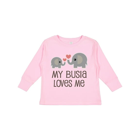 Inktastic My Busia Loves Me Childs Boys or Girls Long Sleeve Toddler T-Shirt