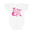 thumbnail image 1 of Inktastic My Busia Loves Me Girl Dinosaur Girls Baby Bodysuit, 1 of 5