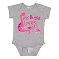 thumbnail image 1 of Inktastic My Busia Loves Me Girl Dinosaur Girls Baby Bodysuit, 1 of 5