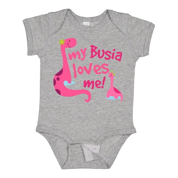 Inktastic My Busia Loves Me Girl Dinosaur Girls Baby Bodysuit