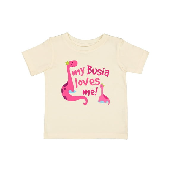 Inktastic My Busia Loves Me Girl Dinosaur Girls Baby T-Shirt