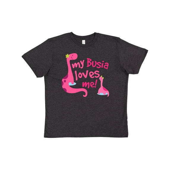 Inktastic My Busia Loves Me Girl Dinosaur Youth T-Shirt