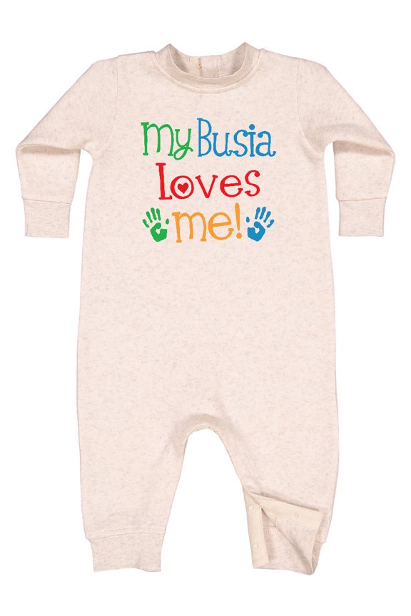 My Busia Loves Me Grandkids Baby Fleece Romper