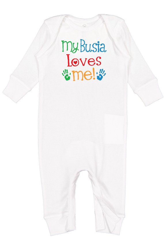 My Busia Loves Me Grandkids Baby Romper Coveralls