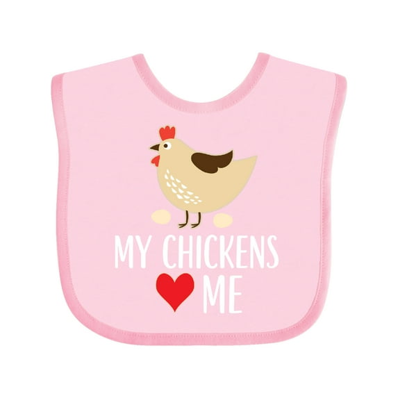 Inktastic My Chickens Love Me Boys or Girls Baby Bib