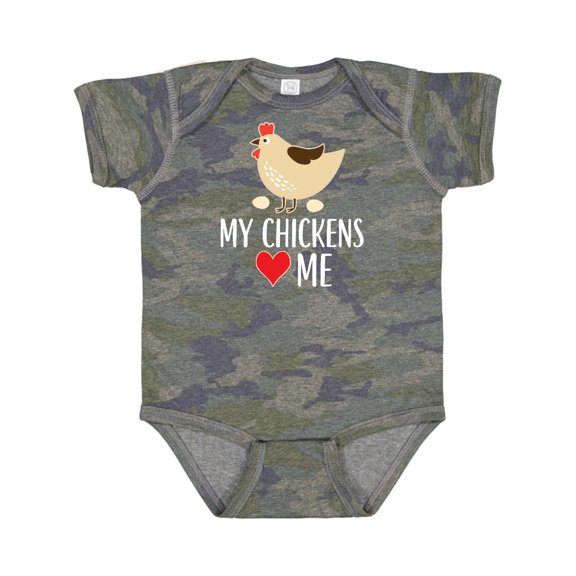 Inktastic My Chickens Love Me Boys or Girls Baby Bodysuit