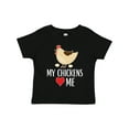 thumbnail image 1 of Inktastic My Chickens Love Me Boys or Girls Toddler T-Shirt, 1 of 5