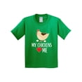 thumbnail image 1 of Inktastic My Chickens Love Me Youth T-Shirt, 1 of 5