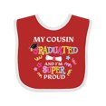 thumbnail image 1 of Inktastic My Cousin Graduated and I'm Super Proud Boys or Girls Baby Bib, 1 of 4