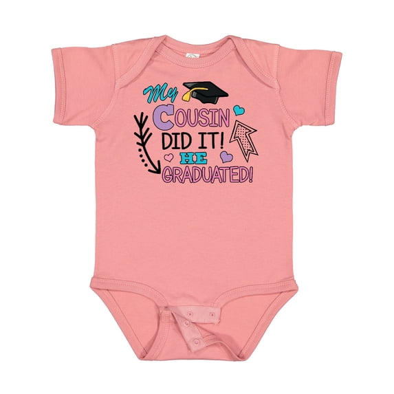 Inktastic My Cousin Graduated with Cap and Arrows Girls Baby Bodysuit