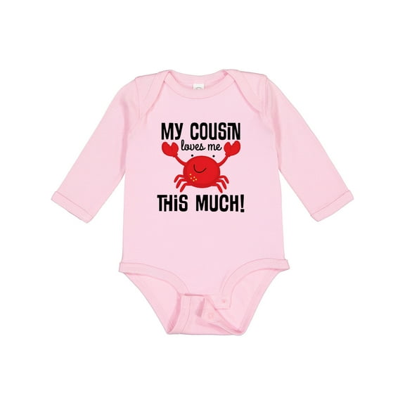 Inktastic My Cousin Loves Me Boys Boys or Girls Long Sleeve Baby Bodysuit