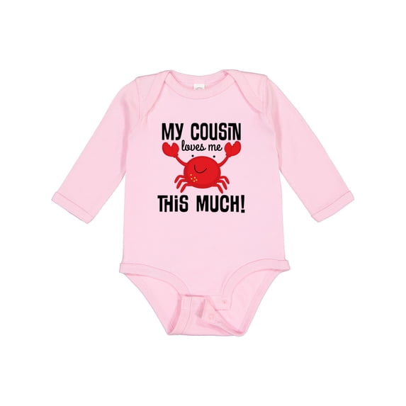 Inktastic My Cousin Loves Me Boys Boys or Girls Long Sleeve Baby Bodysuit