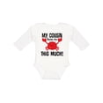 thumbnail image 1 of Inktastic My Cousin Loves Me Boys Boys or Girls Long Sleeve Baby Bodysuit, 1 of 5