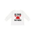 thumbnail image 1 of Inktastic My Cousin Loves Me Boys Boys or Girls Long Sleeve Toddler T-Shirt, 1 of 5