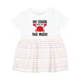 thumbnail image 1 of Inktastic My Cousin Loves Me Boys Girls Baby Dress, 1 of 5