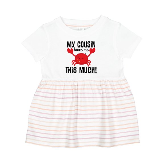 Inktastic My Cousin Loves Me Boys Girls Baby Dress