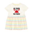 thumbnail image 1 of Inktastic My Cousin Loves Me Boys Girls Baby Dress, 1 of 5