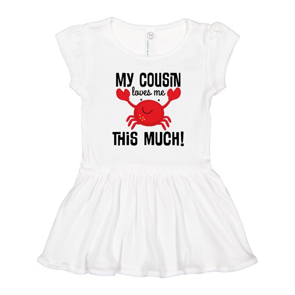 Inktastic My Cousin Loves Me Boys Girls Toddler Dress