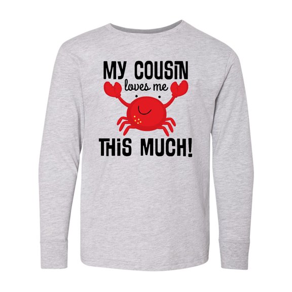 Inktastic My Cousin Loves Me Boys Long Sleeve Youth T-Shirt