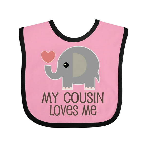 Inktastic My Cousin Loves Me Boys or Girls Baby Bib