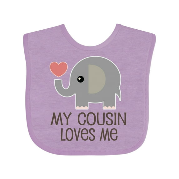 Inktastic My Cousin Loves Me Boys or Girls Baby Bib