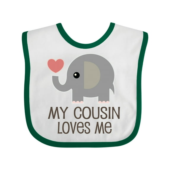 Inktastic My Cousin Loves Me Boys or Girls Baby Bib