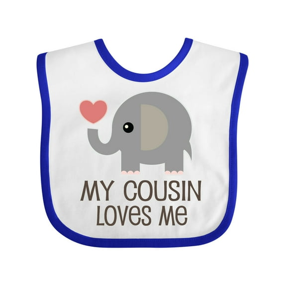 Inktastic My Cousin Loves Me Boys or Girls Baby Bib