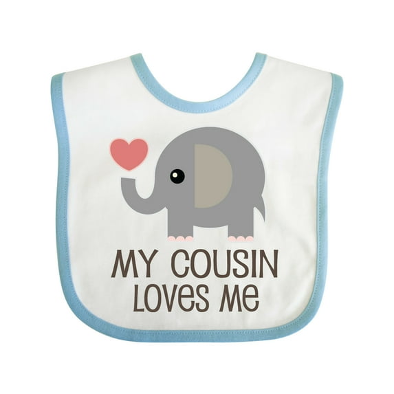 Inktastic My Cousin Loves Me Boys or Girls Baby Bib