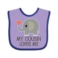 thumbnail image 1 of Inktastic My Cousin Loves Me Boys or Girls Baby Bib, 1 of 4