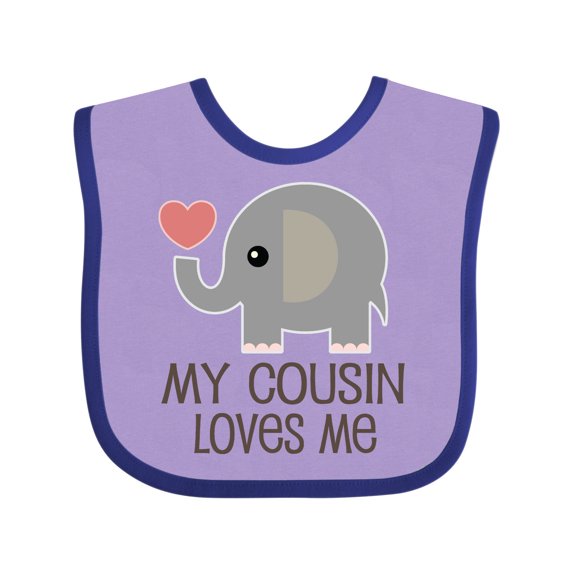 Inktastic My Cousin Loves Me Boys or Girls Baby Bib