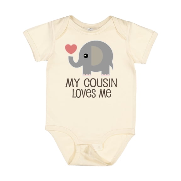 Inktastic My Cousin Loves Me Boys or Girls Baby Bodysuit