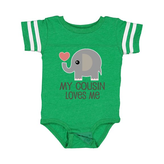 Inktastic My Cousin Loves Me Boys or Girls Baby Bodysuit