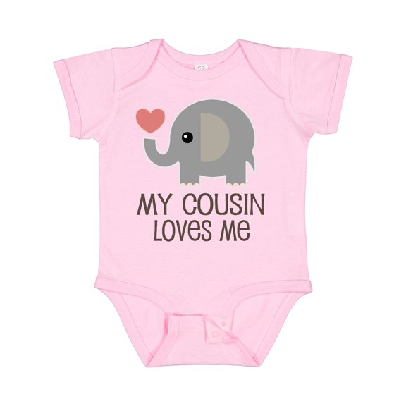 Inktastic My Cousin Loves Me Boys or Girls Baby Bodysuit