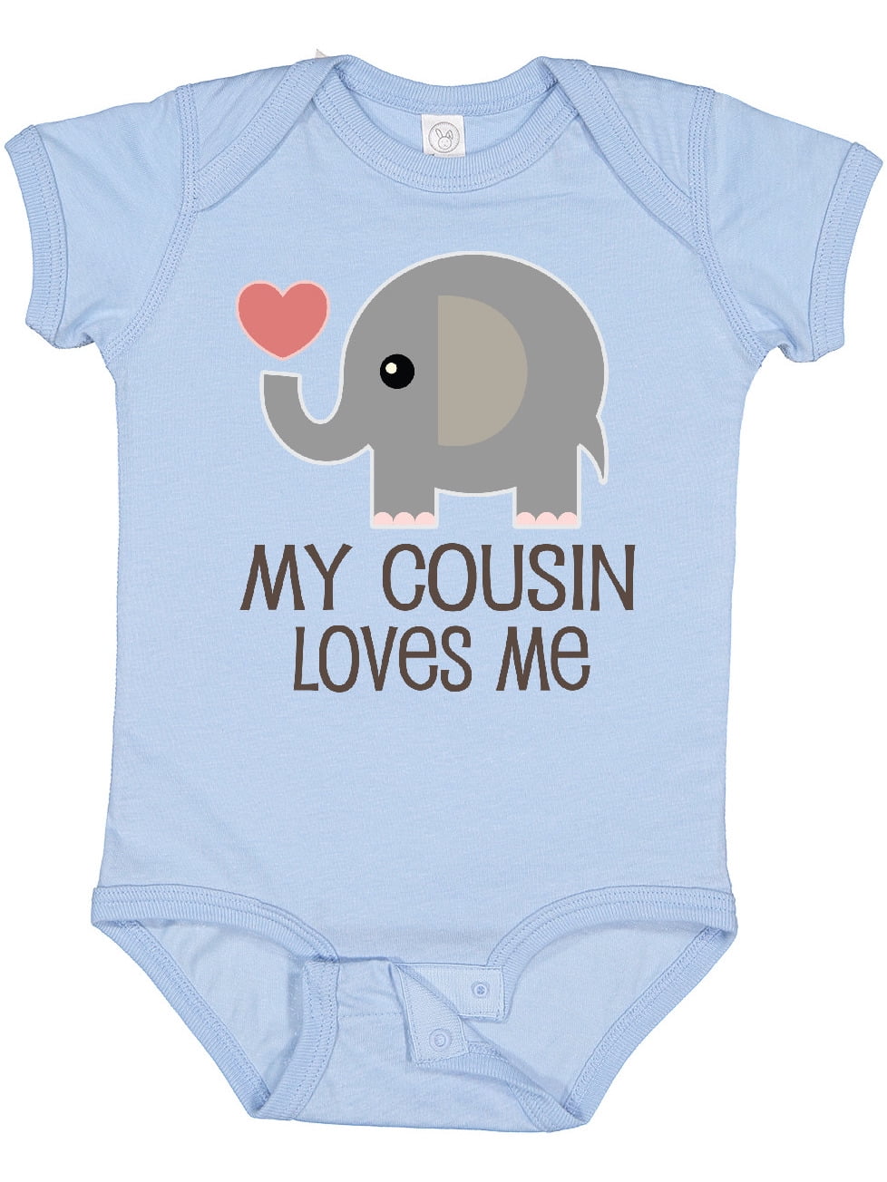 Inktastic My Cousin Loves Me Boys or Girls Baby Bodysuit