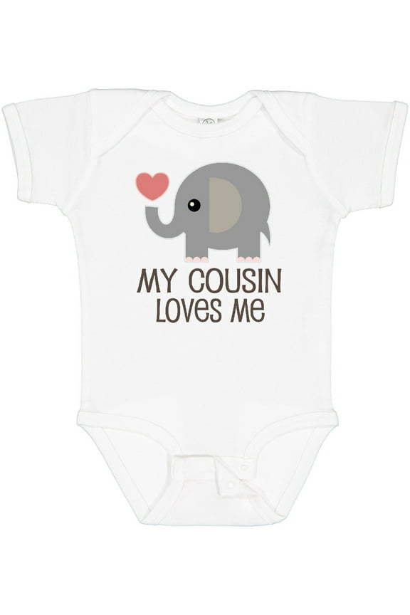 My Cousin Loves Me Boys or Girls Baby Bodysuit