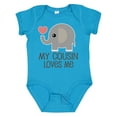 thumbnail image 1 of Inktastic My Cousin Loves Me Boys or Girls Baby Bodysuit, 1 of 5