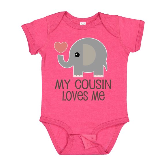 Inktastic My Cousin Loves Me Boys or Girls Baby Bodysuit