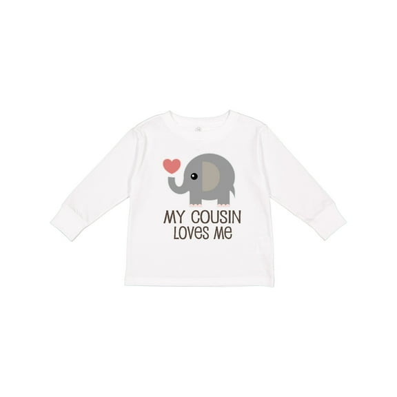 Inktastic My Cousin Loves Me Boys or Girls Long Sleeve Toddler T-Shirt