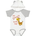 thumbnail image 1 of Inktastic My Cousin Loves Me Cute Giraffe Boys or Girls Baby Bodysuit, 1 of 5
