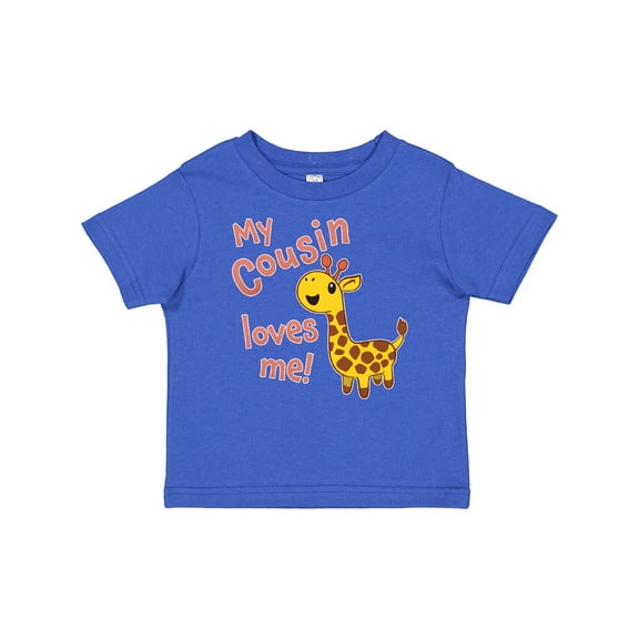 Inktastic My Cousin Loves Me Cute Giraffe Boys or Girls Baby T-Shirt