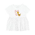 thumbnail image 1 of Inktastic My Cousin Loves Me Cute Giraffe Girls Baby Dress, 1 of 5
