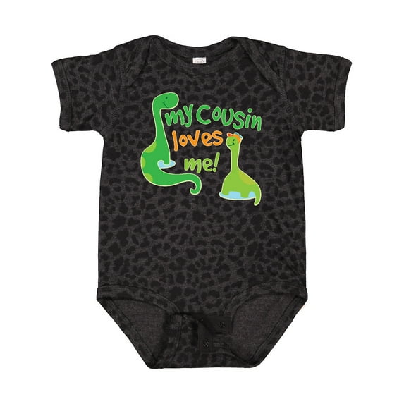 Inktastic My Cousin Loves Me Dinosaur Boys or Girls Baby Bodysuit