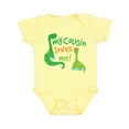 thumbnail image 1 of Inktastic My Cousin Loves Me Dinosaur Boys or Girls Baby Bodysuit, 1 of 5