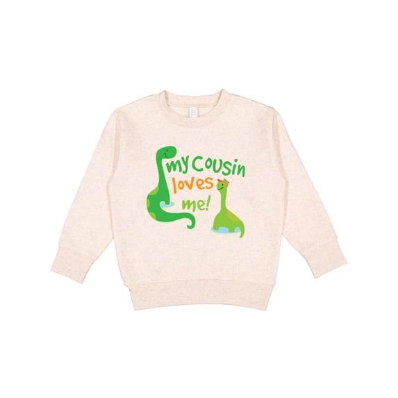 Inktastic My Cousin Loves Me Dinosaur Toddler Sweatshirt