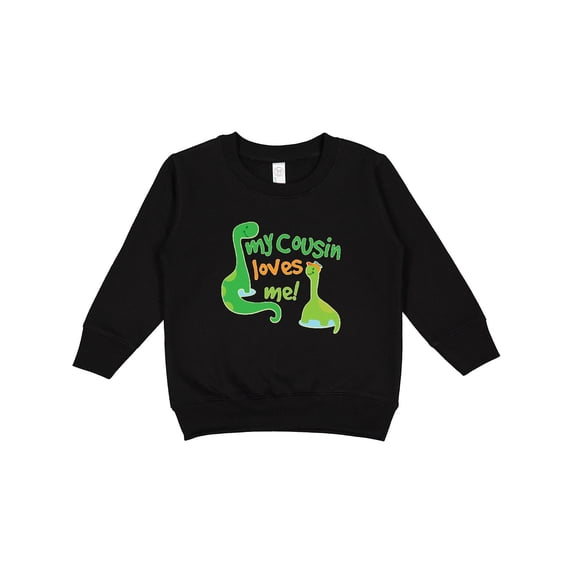 Inktastic My Cousin Loves Me Dinosaur Toddler Sweatshirt