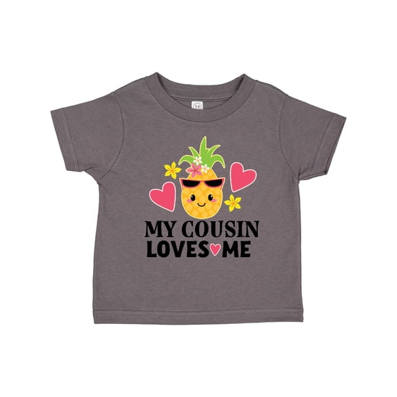 Inktastic My Cousin Loves Me Pineapple Girls Toddler T-Shirt
