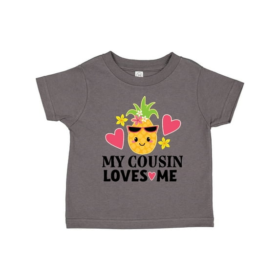 Inktastic My Cousin Loves Me Pineapple Girls Toddler T-Shirt