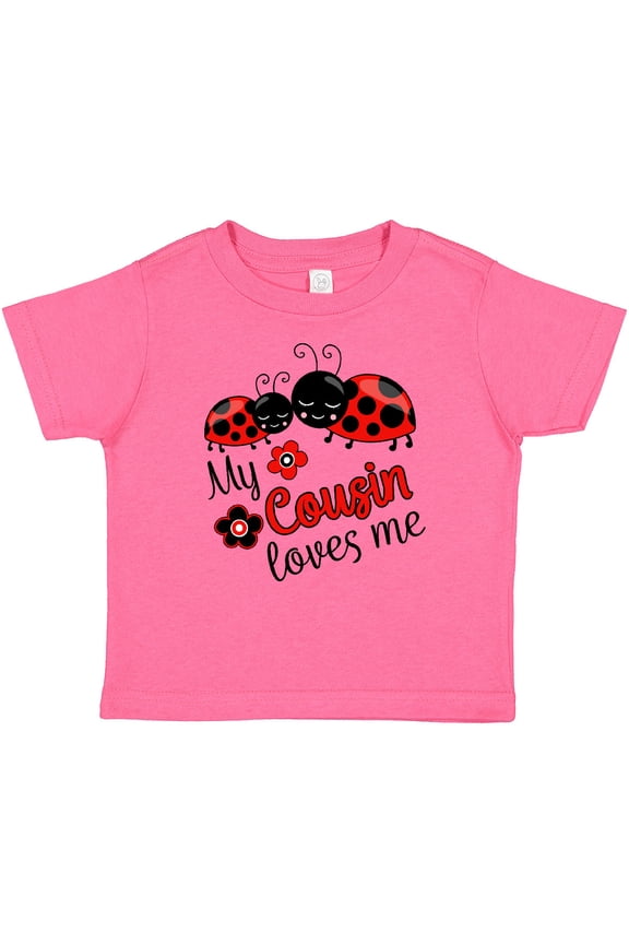 My Cousin Loves Me with Cute Ladybugs Boys or Girls Baby T-Shirt