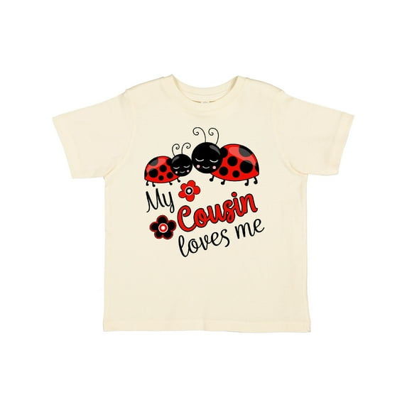 Inktastic My Cousin Loves Me with Cute Ladybugs Boys or Girls Toddler T-Shirt