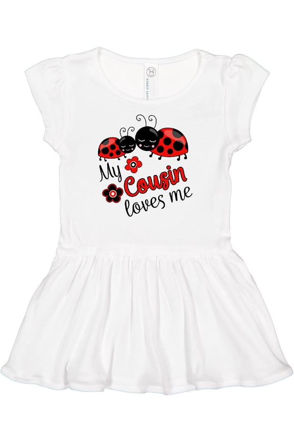 My Cousin Loves Me with Cute Ladybugs Girls Baby Dress